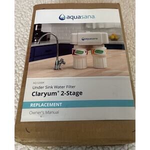 Aquasana Filter Cartridges 2-Stage Under Sink Water AQ-5200R Red & Yellow /Open
